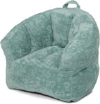 Delta Children - Serta Kids Plush Barrel Toddler Chair, Soft Foam Chair Bean Bag Chair Alternative for Boys and Girls, Cozy Seat for Reading, Watching Cartoons, Playroom Nursery Bedroom, Sage