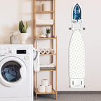 Ironing Board Hanger Wall Mount Ironing Holder Iron Hanger with Ironing Board Rack for Max 5 Inch Width Iron (White)