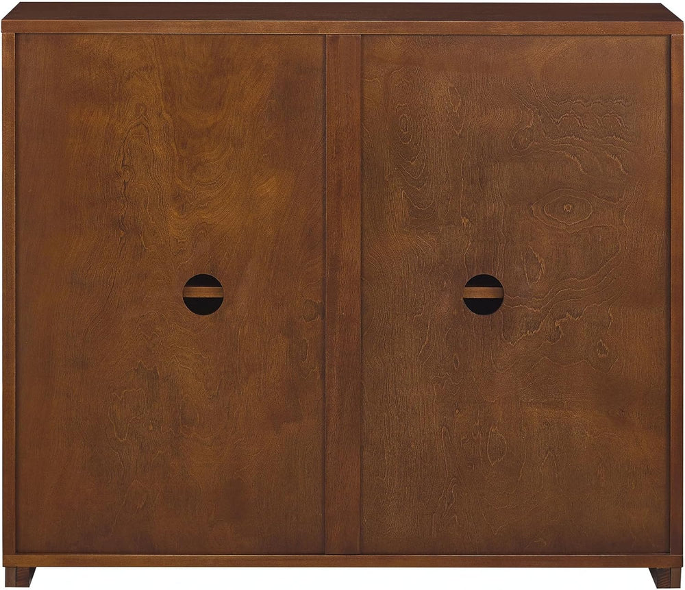LKTART Mid Century Modern Sideboard Buffet Cabinet,Narrow Walnut Entryway Sto...