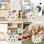 Clastyle Farm Animals Baby Laundry Hamper Leaf Kid Storage Basket Boy Girl Gift Toy Box Collapsible Clothes Organizer Nursery Bin for Bedroom,Sunflowers,40 * 30 * 30 cm