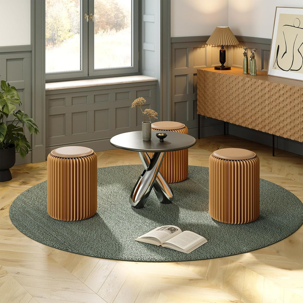 17 Inch Folding Stool 660lb Foldable Paper Stool, Eco-Friendly Kraft Paper Ho...