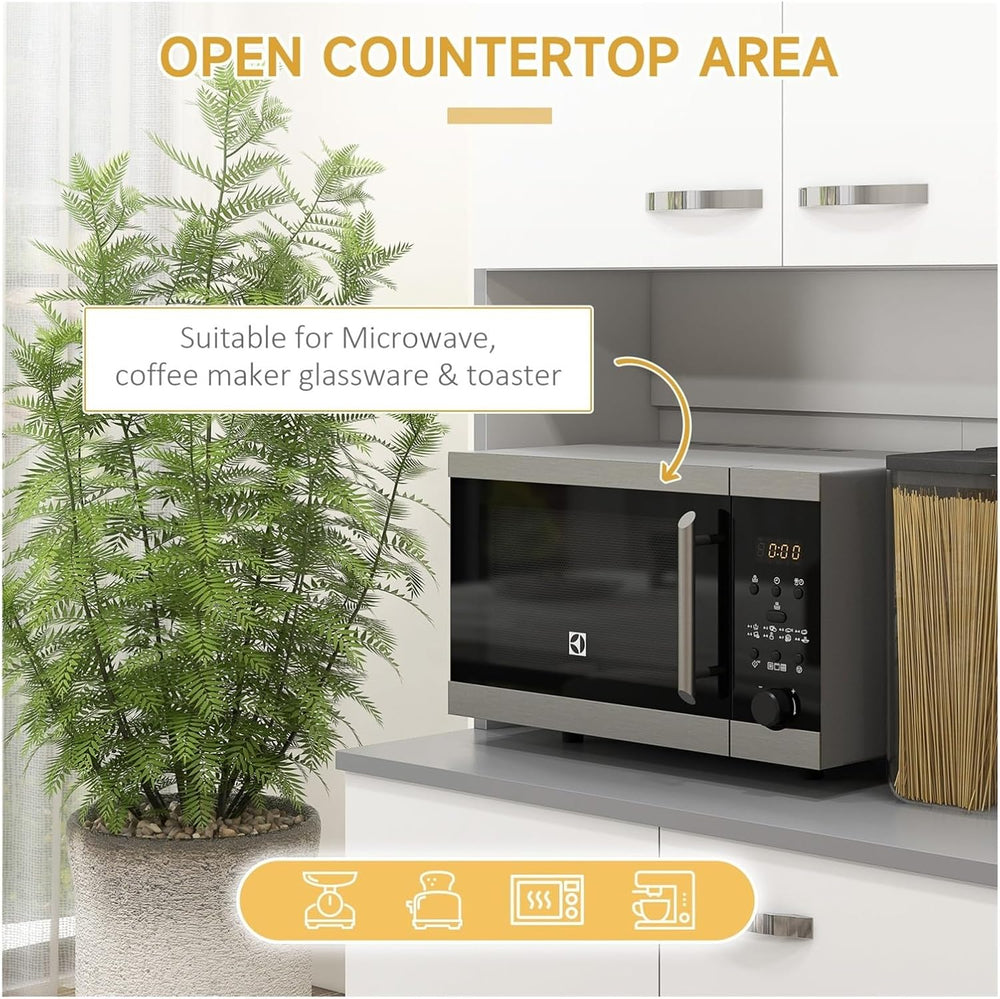 71" Modern Freestanding Kitchen Buffet Hutch with Server and Storage,for...
