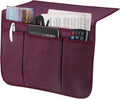 Bedside Caddy Bedside Storage Organizer Magazine Phone Tablet iPad Remote Holder, Organizer Caddy for Home College Dorm Bed, Sofa, Bunk Bed (Purple)