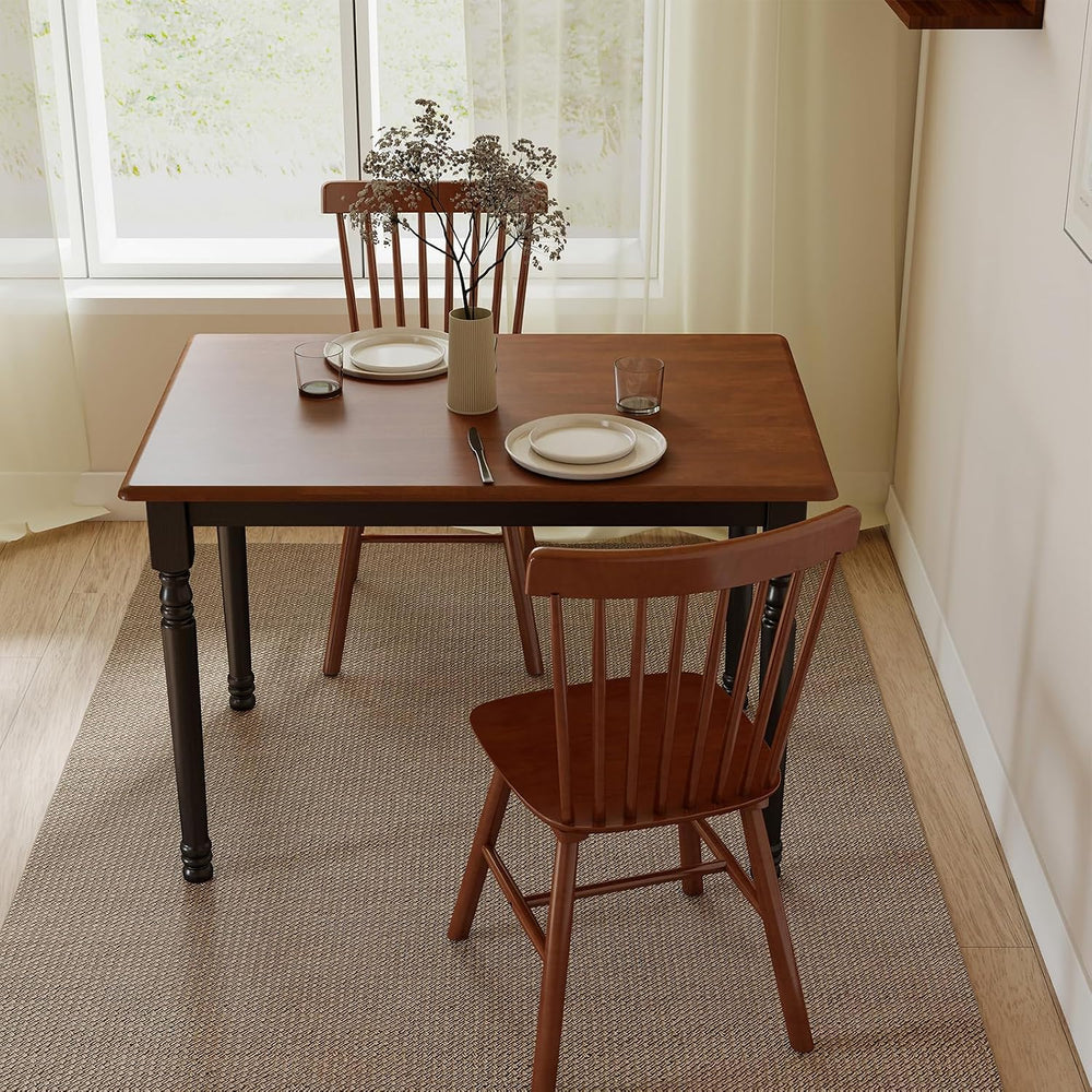 Kmax Small Dining Table for 2-4, Solid Wood Dining Table for Small Spaces 2 P...
