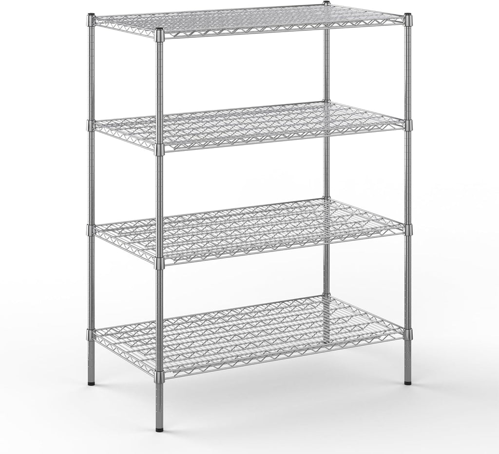 24" Deep x 42" Wide x 54" Height Wire Shelving Kit | 4-Tier | NSF Commercial Storage Rack Unit