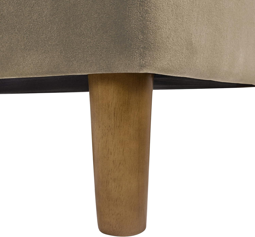 HomePop 40" Ainsley Button Tufted Storage Bench - Fawn Velvet