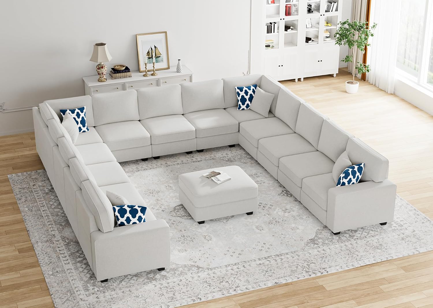 Legend Vansen Modular Sectional Sofa L Shaped Couch with Ottoman Modern Reversible Corner Sectional Couch for Living Room