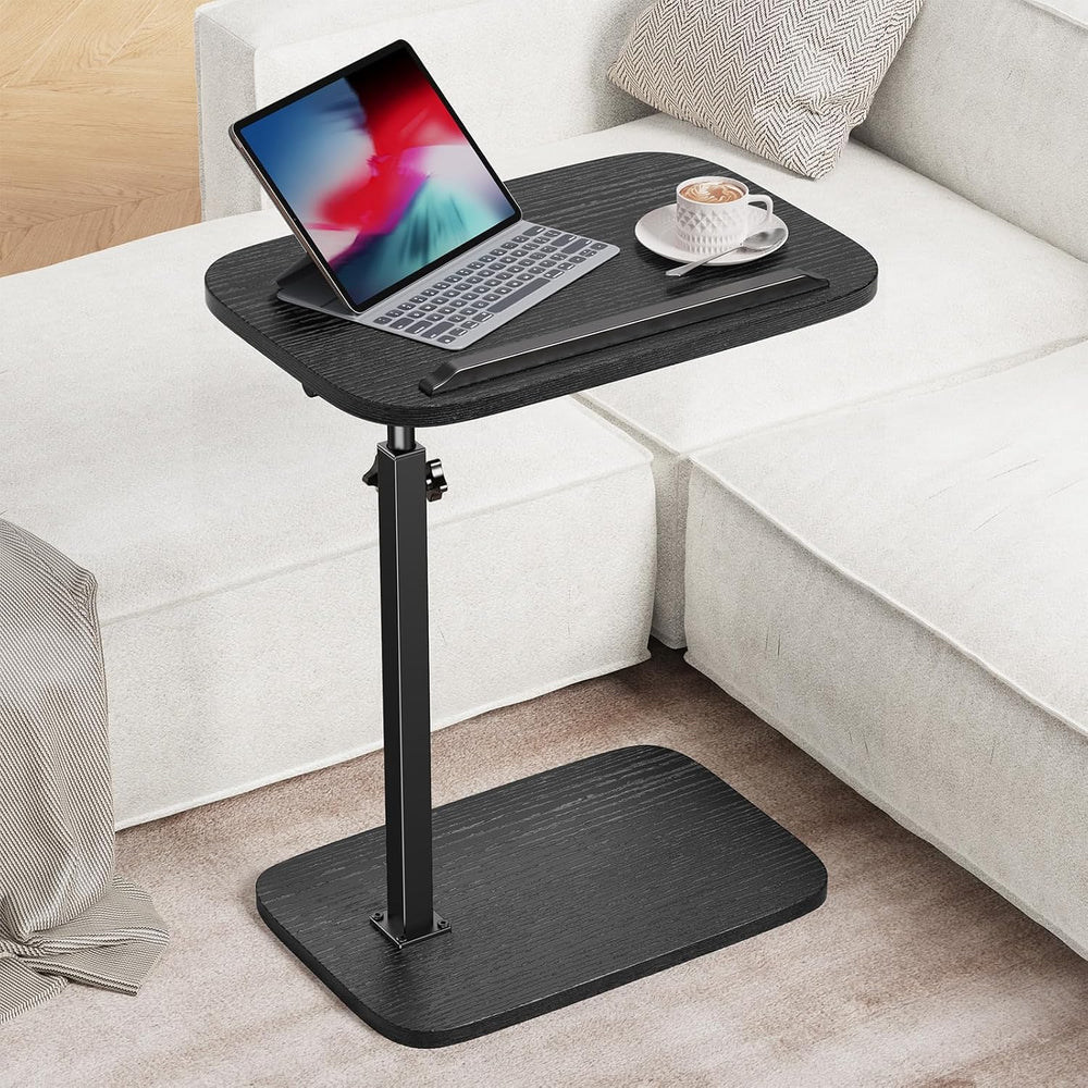 HUANUO TV Tray with Height Adjustment, 360° Swivel, 90° Tilt, Black | 19&quot...