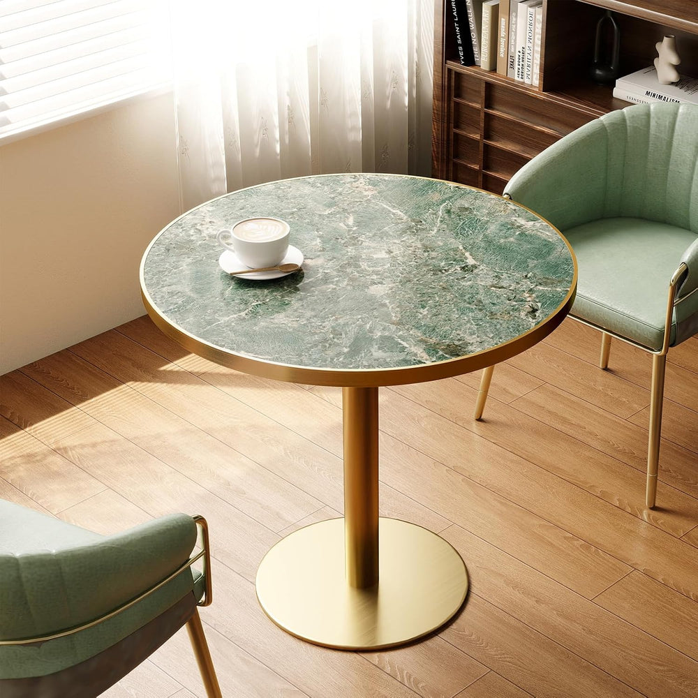 31.5'' Tulip Table, Round Pedestal Dining Table with Sintered Stone T...