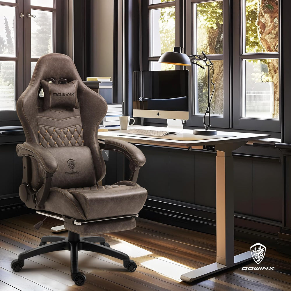 Dowinx Big & Tall Vintage Gaming Chair for Adults, 400 lb Capacity Heavy ...