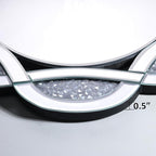 Crystal Decorative Mirror-32 x32 Gorgeous Silver Mirror Crush Diamond Mirror for Wall Decoration Bedroom Bathroom Dining Room and Living Room