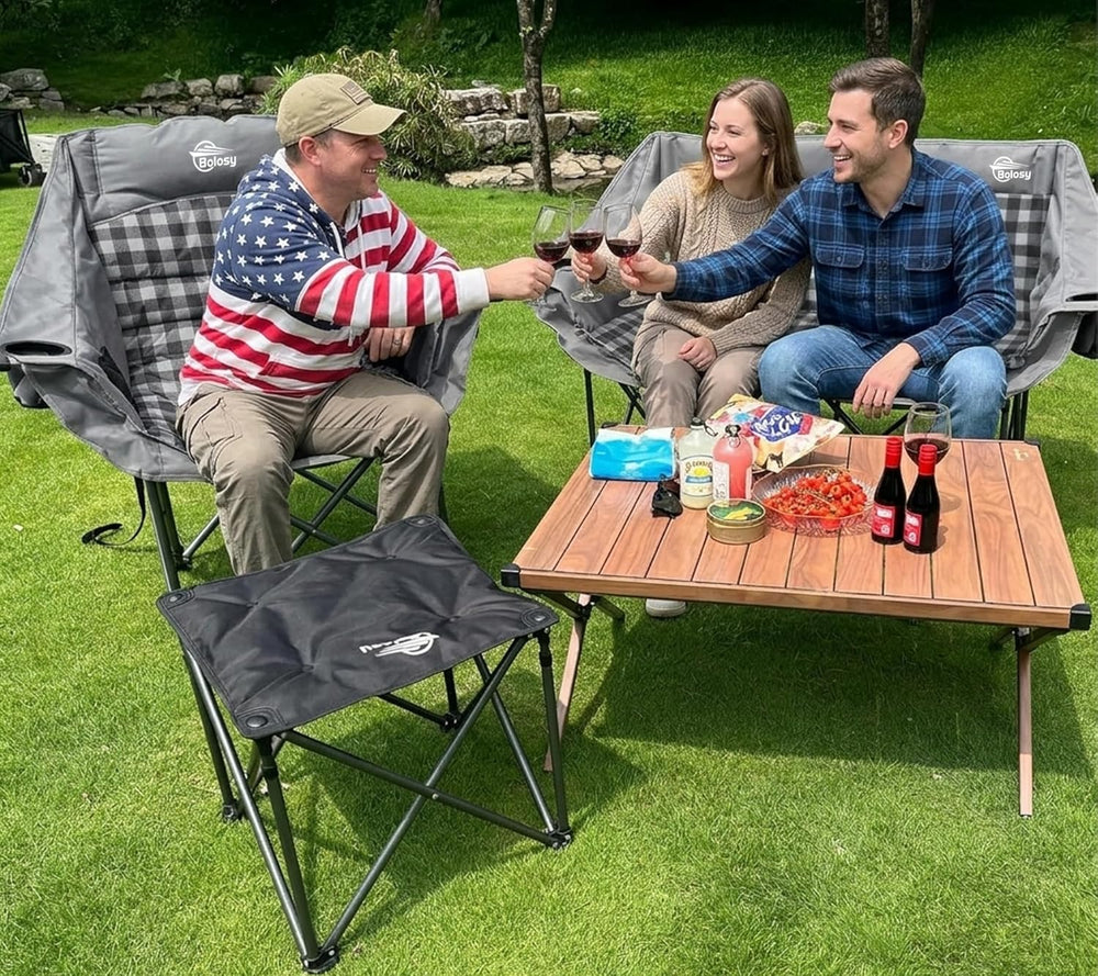 Bolosy Double Camping Chair Oversized Loveseat Heavy Duty 2 Person Camp Chair...