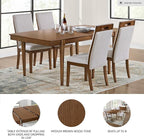 Signature Design by Ashley Lyncott Mid-Century Dining Extension Table with Removable Center Leaf, Dark Brown