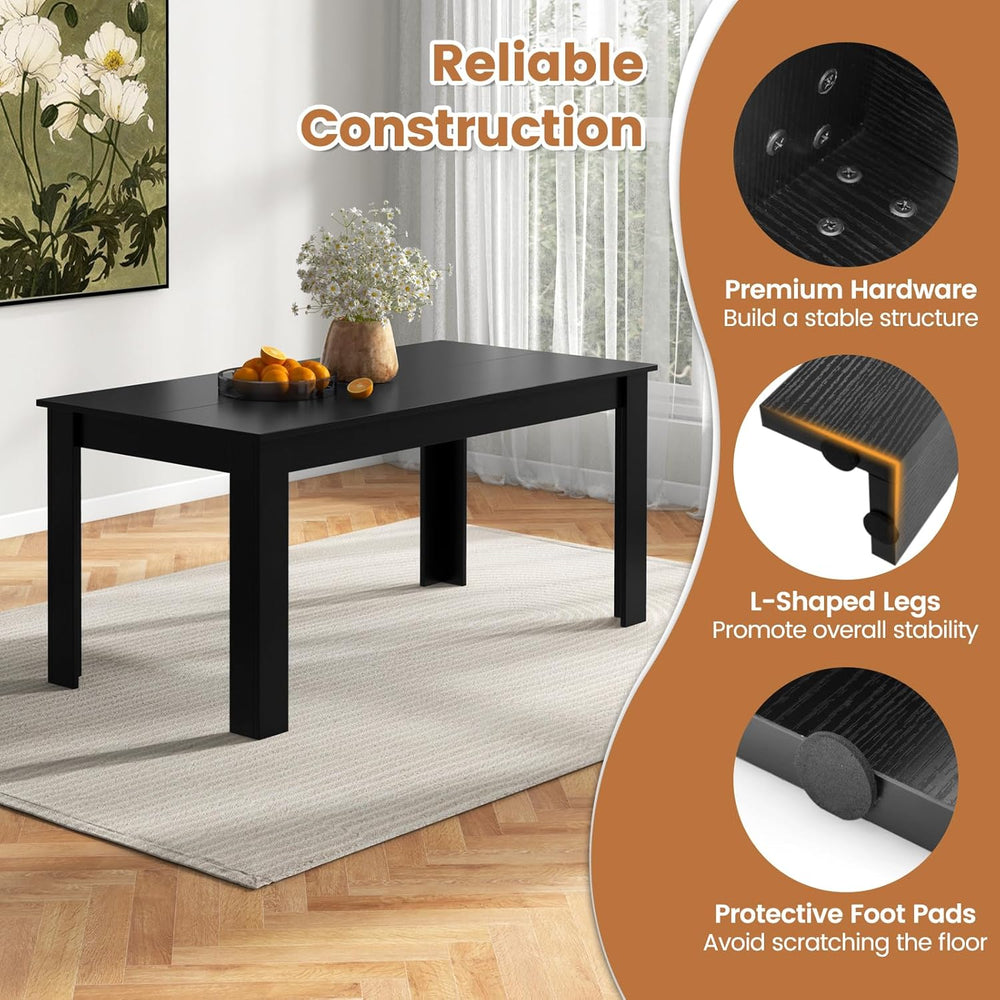 Giantex Dining Table for 6, Rectangular Kitchen Table with 330Lbs Capacity, S...