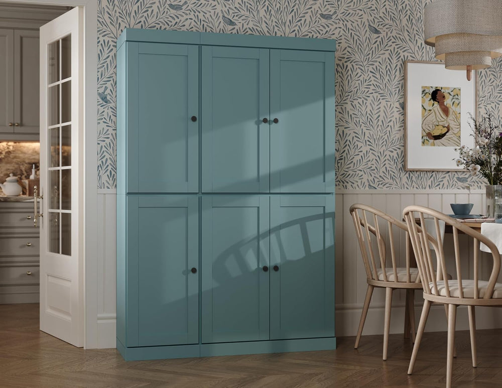 Palace Imports Solid Wood Kitchen Pantry Cabinet 71.5" Tall, 48.5" ...