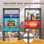 SINGAYE 4 Small Wire Shelves Kitchen Pantry Close Home Organizers and Storage Bathroom Shelf Laundry Room Organization Adjustable Book Metal Garage Shelving Unit