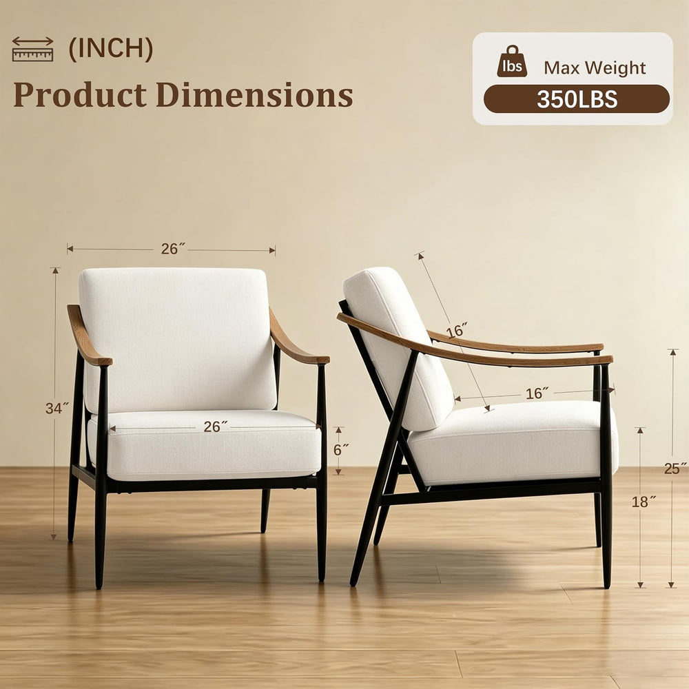 RNKSFX Modern Accent Chair for Living Room Bedroom Mid Century Arm Chair Upho...