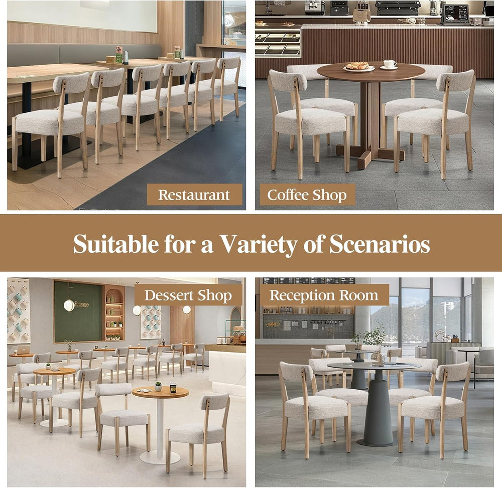ZJhome Dining Chairs,Set of 6 Mid-Century Modern Wooden Kitchen Chairs with L...