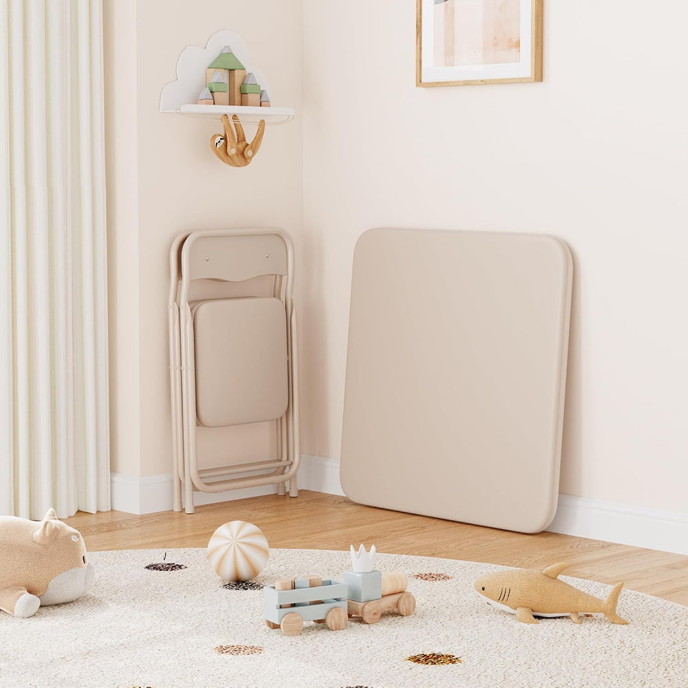 LinTimes Mini Folding Table & Chair Set - 20lb, Simple, Multi, 27.95x26.8...