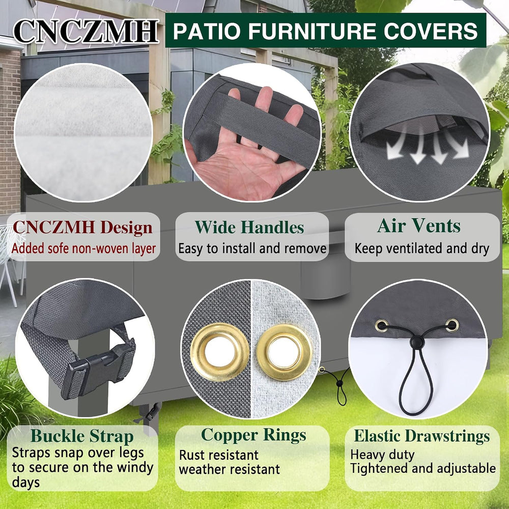Heavy Duty Patio Furniture Covers Waterproof, 600D Outdoor Furniture Cover Wa...