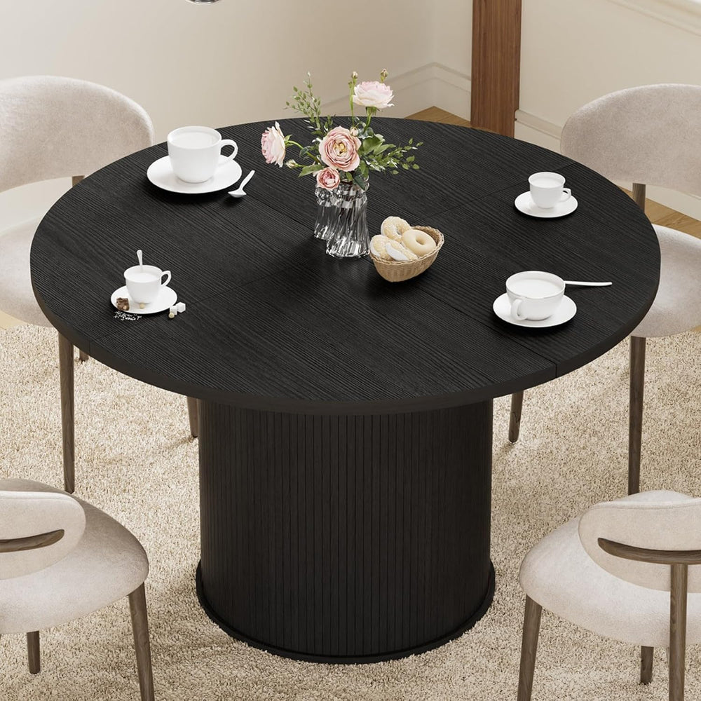 HOMMPA 48'' Round Dining Table for 4-6 Kitchen Table Circle Dinner Ta...