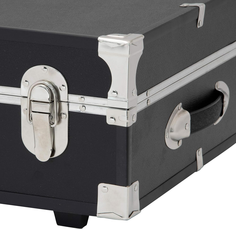 Seward Under the Bed Trunk with Wheels & Lock, Black, 31-Inch