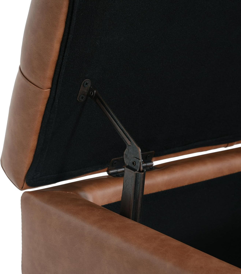 Christopher Knight Home Ottilie PU Leather Storage Ottoman Bench, Wooden Rect...