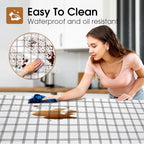 Beautysaid Shelf and Drawer Liner for Kitchen Cabinet, Non Adhesive Non Slip Shelf Paper Waterproof Washable Thickened for Dresser Pantry Shelve Bathroom Protector Liner(Plaid,23.6 in x 20 FT)
