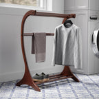 Winsome Bella Blanket Rack in Walnut Finish