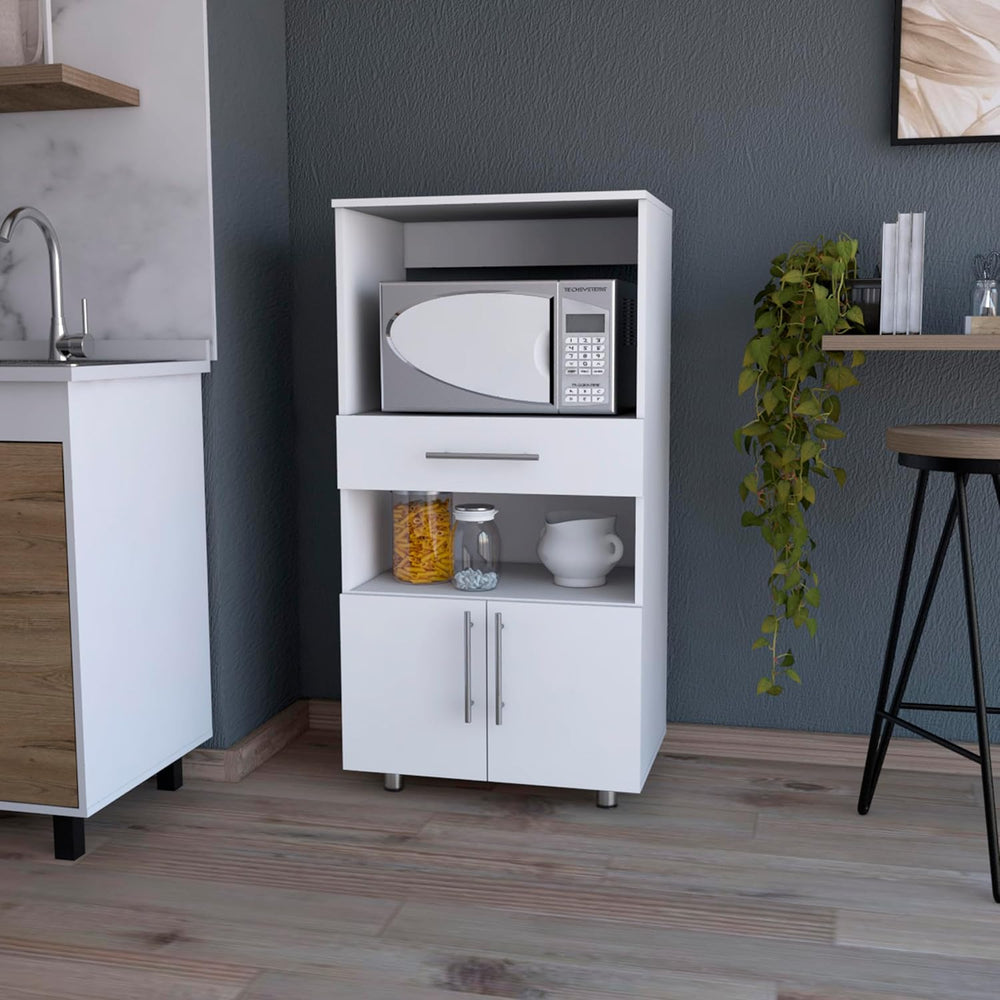 24.4" D*16.5" W*48.03" H Freestanding Kitchen Pantry with 2 Op...