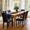CHUN YI Dining Chairs Set of 6, Faux Leather Dining Room Chairs, Upholstered Parsons Chairs for Dining Room Kitchen Side Chair with Sturdy Wood Legs, Brown (Only Chairs)