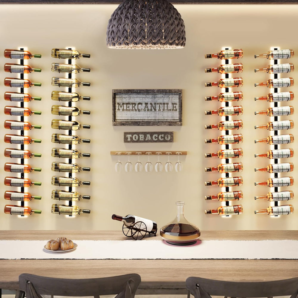 Sonyabecca 3 Pack 12 Bottle Wall Wine Rack, DIY Wine Rack Wall Mounted, Wall ...