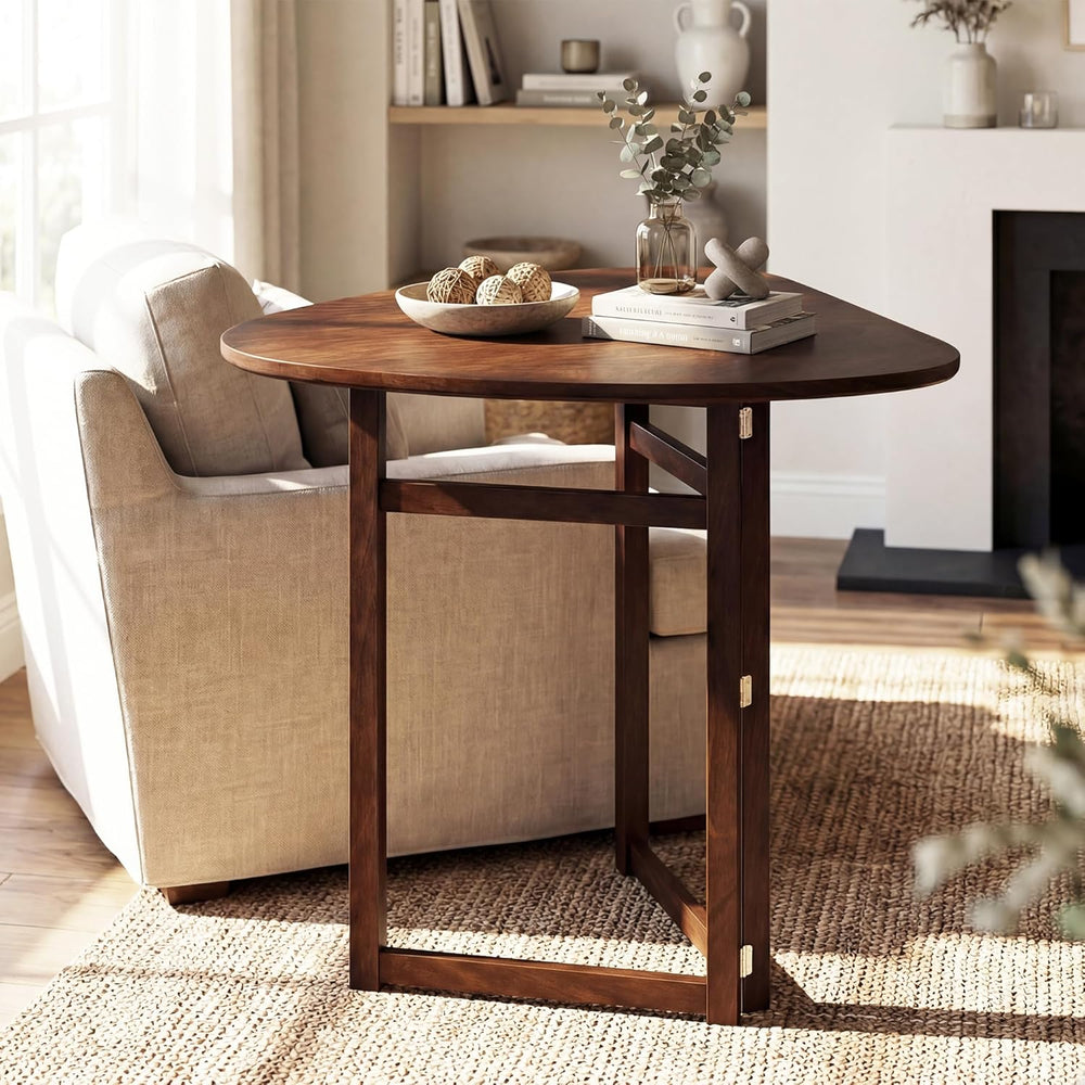Giantex 31.5" Folding Dining Table for 2-3, Drop Leaf Kitchen Table with...