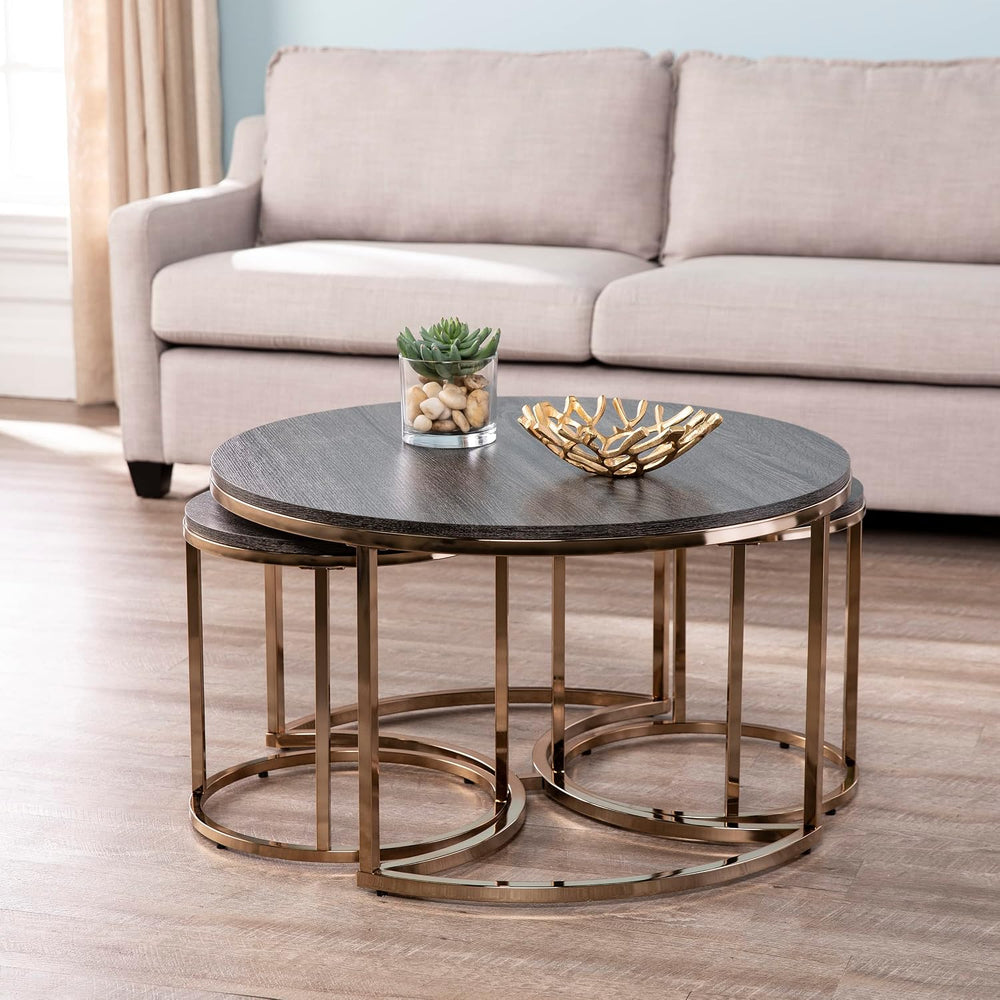Round Nesting Coffee Tables 3pc Set