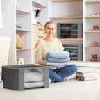 Sorbus Foldable Storage Bag Organizers, Large Clear Window & Carry Handles, Great for Clothes, Blankets, Closets, Bedrooms, and more