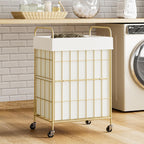 Laundry Hamper with Wheels, 90L Laundry Basket with Handle, Laundry Sorter with Removable Liner Bag