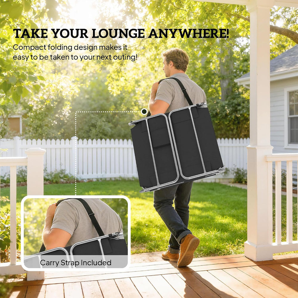 Outsunny Chaise Lounge Chair Outdoor Set of 2 with Face Arm Hole, 5-Position ...