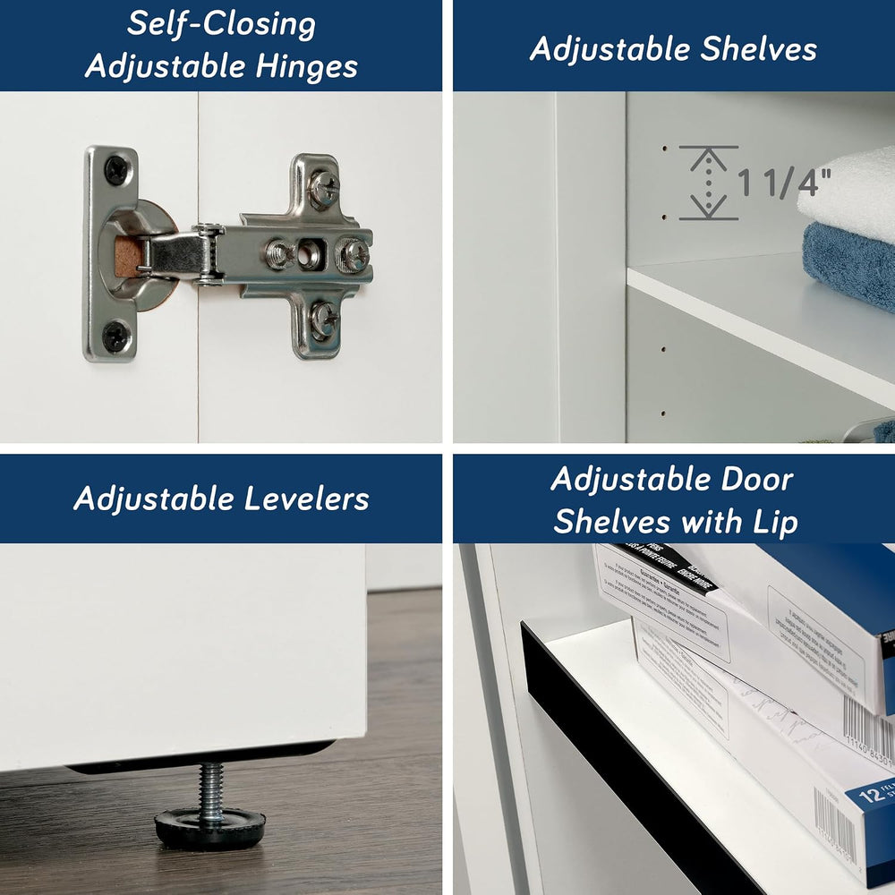 Sauder HomePlus Kitchen Storage Pantry Cabinet with Swing Door Storage and Ad...
