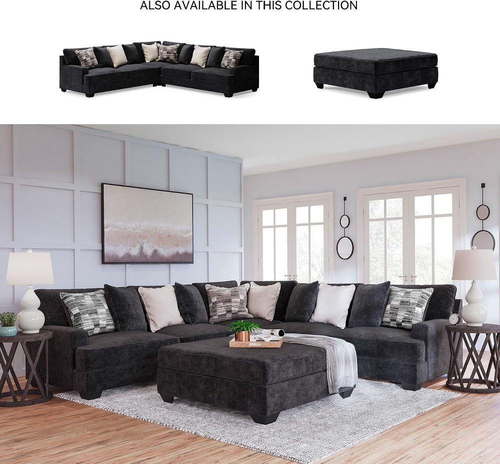 Signature Design by Ashley Lavernett Contemporary Square Oversized Accent Ott...
