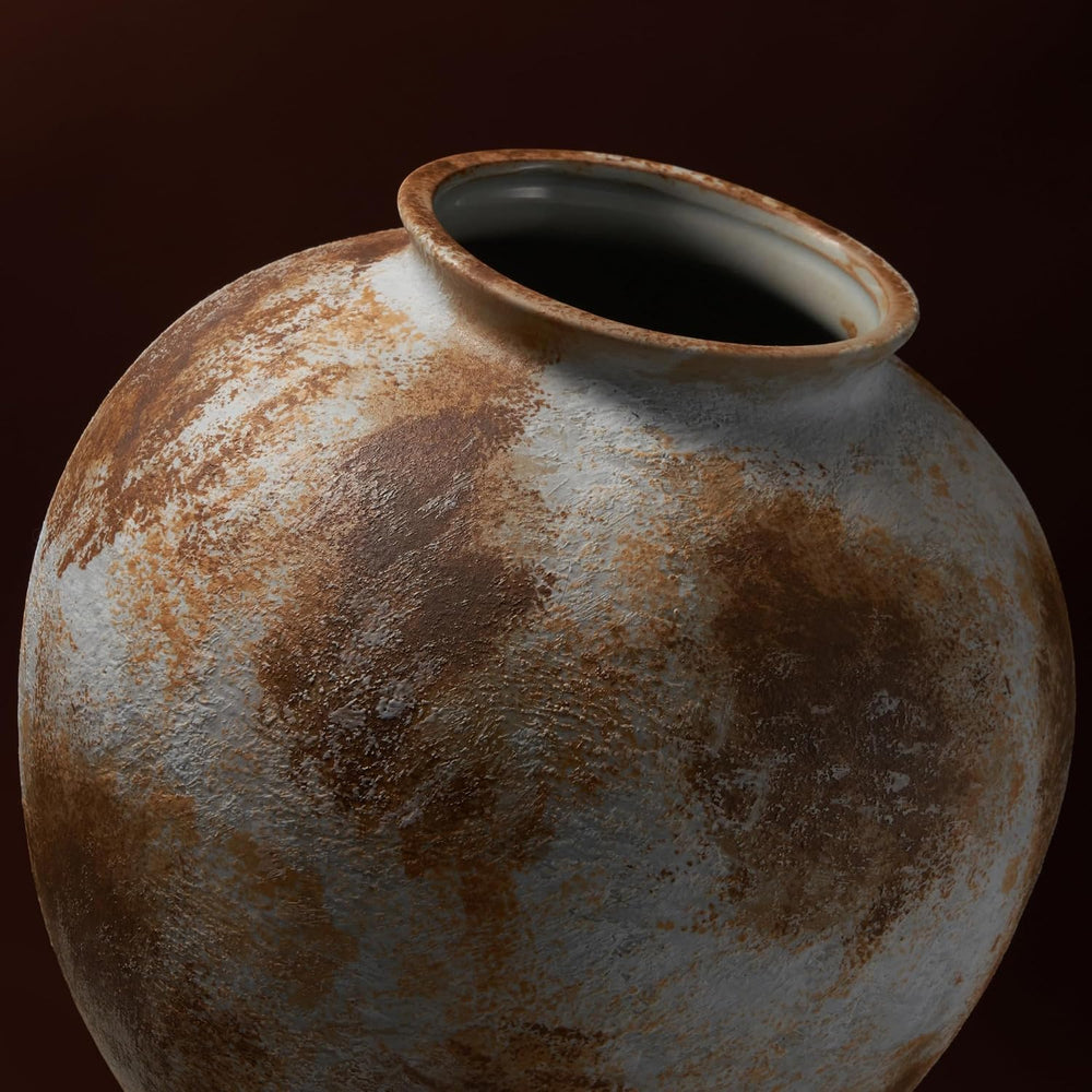 7.8 Inch Ceramic Vase, Stone Yellow