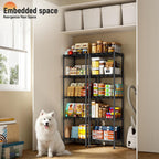 5 Tier Metal Shelving Unit Wire Shelving,Storage Rack for Small Space:Adjustable Storage Shelves Standing Bathroom Shelf and Narrow Shelf for Laundry Dorm Kitchen Pantry Closet 15.8"w*11.8"D*53"H