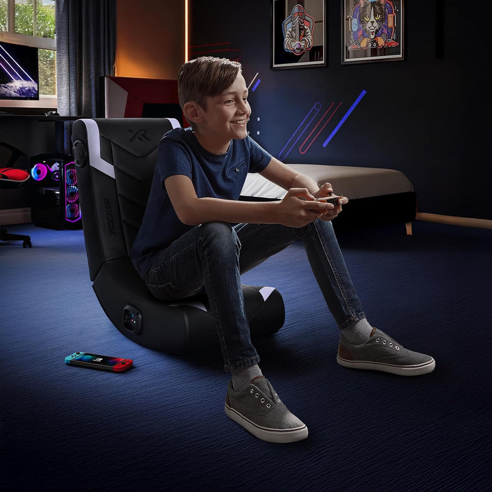 X Rocker Video Gaming Floor Rocker Chair, Built-in Audio, Foldable, for Gamer...