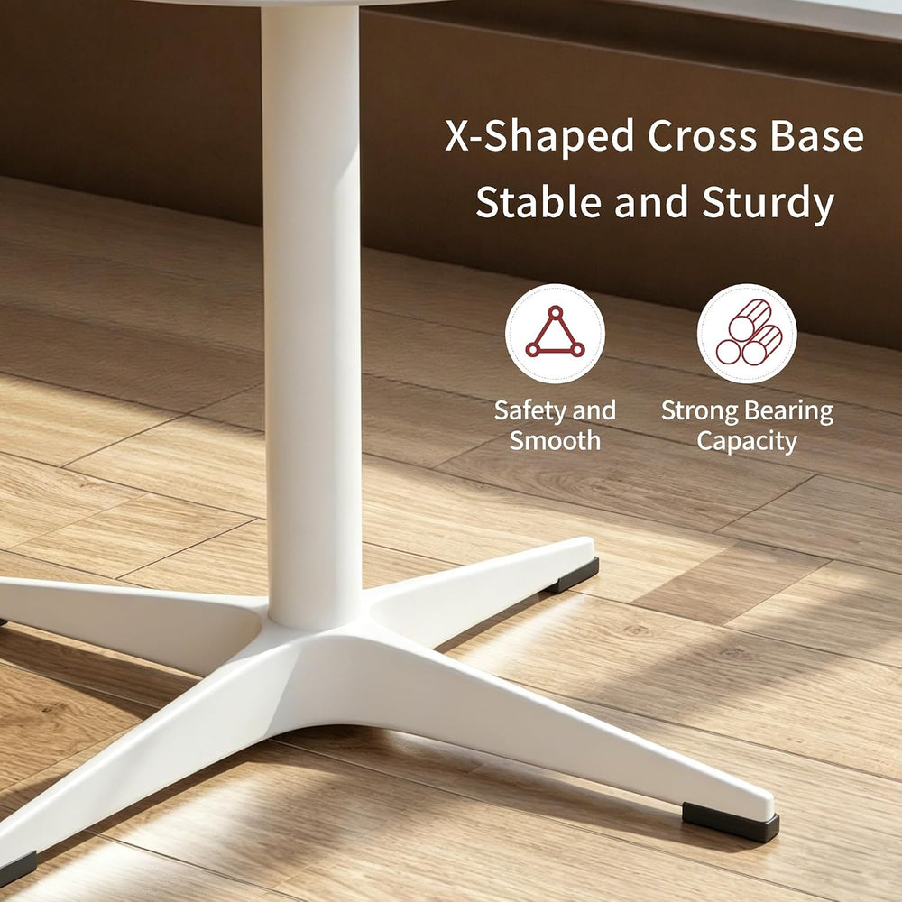 Round Dining Table Kitchen Table for 4 People 30 inch Circle Mid Century Mode...