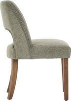 VKNOW Wooden Dining Chairs Set of 4, Modern Fabric Upholstered Dining Room Chair Kitchen Chairs, Farmhouse Dinner Chair for Kitchen Dining Room, Green