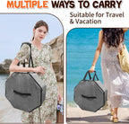 Boczif Hat Storage Box for Women and Men, Hat Storage bag for Travel Collapsible, Cowboy Hat Case with Handle, Hat Organizer Container Large Cap Bag for Carry (Grey)