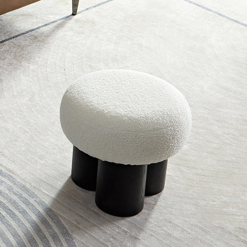 White Lamb Wool seat, Barrel PVC Pipe with Black ash Willow