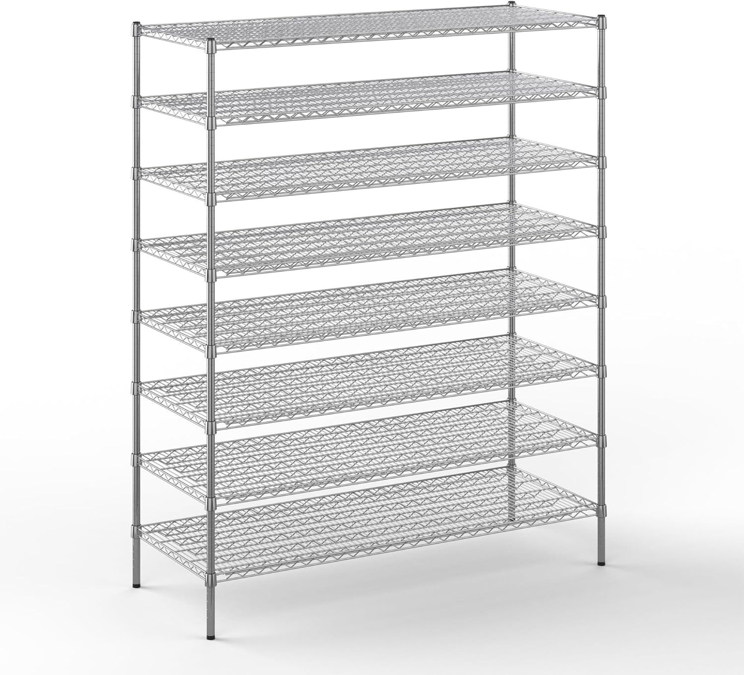 24" Deep x 60" Wide x 74" Height Wire Shelving Kit | 8-Tier | NSF Commercial Storage Rack Unit
