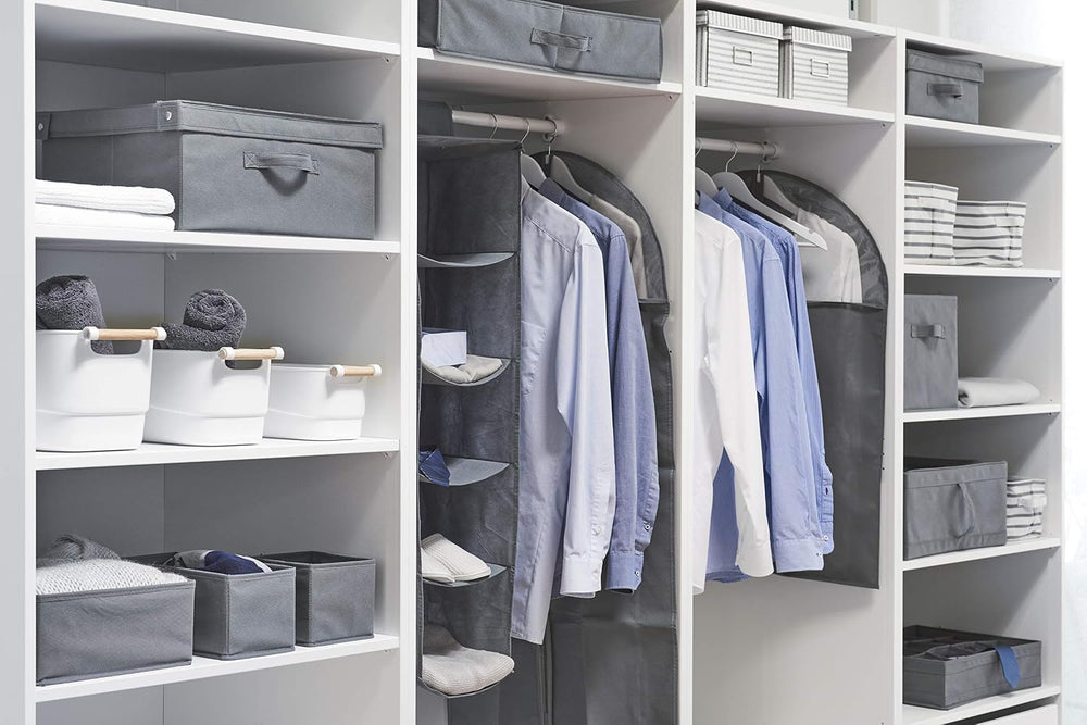 Zeller Foldable Storage Box with Lid, Grey