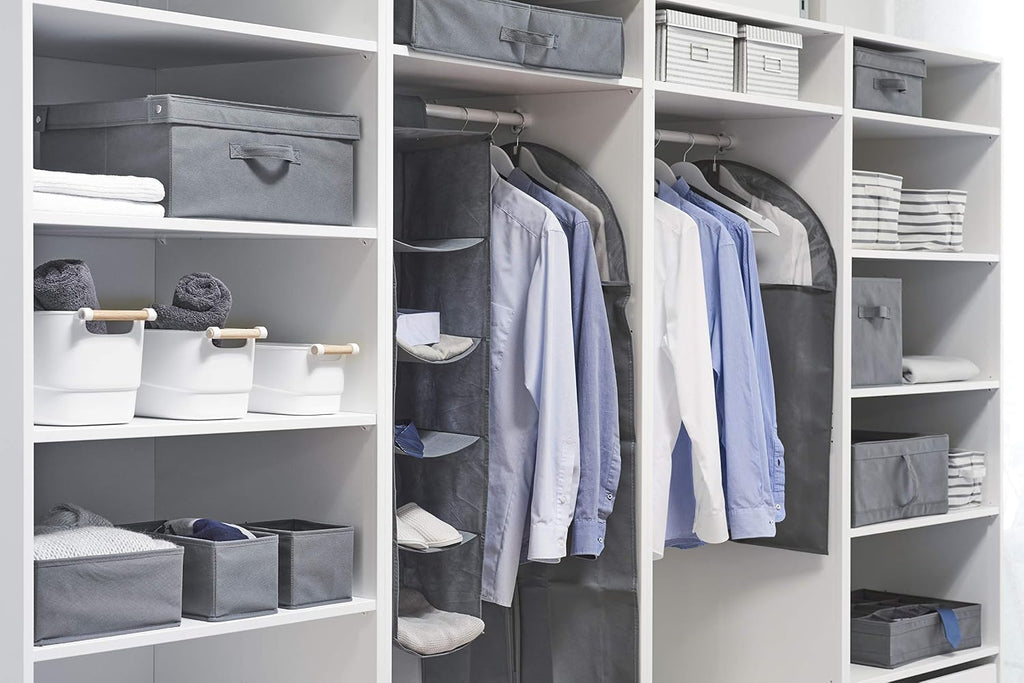 Zeller Foldable Storage Box with Lid, Grey