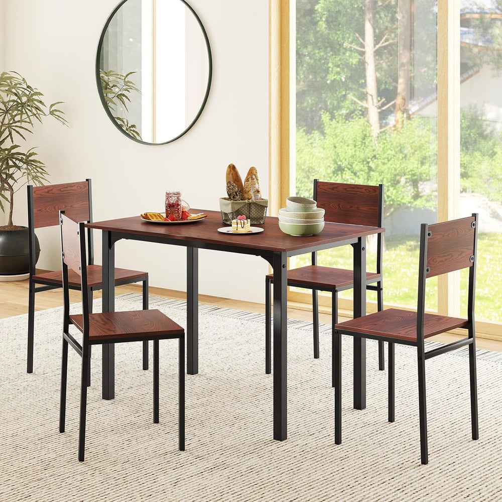Tangkula Dining Table Set for 4, Modern Table and Chairs Set of 4 for Kitchen...
